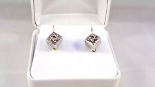 925 Sterling Silver with gold STAR OF DAVID EARRINGS set from ISRAEL picture
