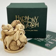 Vintage Harmony Kingdom Dog Days Trinket Box Hounds Figurine 2” England 1994 picture