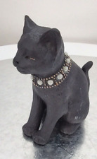 Lenox Cats Ebony Elegance 24KGold Gems Black Matte Cat Figurine picture