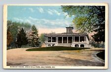 c1917 Postcard: Baltimore Maryland MD Mansion House Druid Hill Park, Purple Ink picture