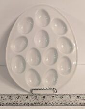 BIA Cordon Bleu Brand White Porcelain Egg Shaped Deviled Egg Serving Platter picture