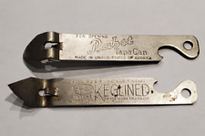 Pabst Canco Tapa Can Church Key Keglined Beer Can Openers circa 1938 Lot of 2 picture