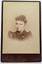 Antique Cabinet Card Photo ID'd Maria Young York Pennsylvania PA 1893 picture