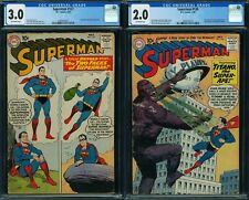 Superman #137 CGC 3.0 & #138 CGC 2.0 Silver Age DC Lot (Bruce Wayne, Superboy) picture