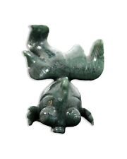 Small Nephite Jade Stone Koi Fish Table Sculpture Green Aquatic picture