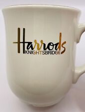 Vintage James Sadler Harrods Knightsbridge 2 Cups Mugs White & Gold England picture