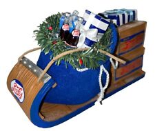 Pepsi Cola Christmas Sled Wooden With Gifts Holiday Decor 8.5” Santa Accessory picture
