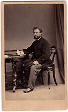 CIRCA 1860s CDV MR T.KAY BEARDED MAN IN SUIT STUNNING DETAIL LIVERPOOL ENGLAND picture