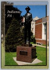 Postcard Jimmy Stewart Statue front Indiana County Courthouse Indiana  PA.  G 2 picture