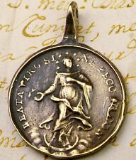 ANTIQUE 18TH CENTURY IMMACULATE CONCEPTION CORPUS CHRISTI ROME PILGRIMAGE MEDAL picture