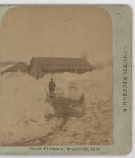 Snow blockade MN Elmer & Tenney Stereoview  March 29, 1881 picture