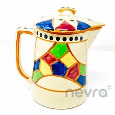 Vintage Decorative Stylish Colorful Ceramic Creamer With Handle & Lid picture