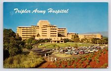 c1950s US Army Tripler General Hospital Exterior Vtg Honolulu Hawaii HI Postcard picture