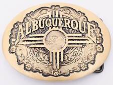 Albuquerque New Mexico Solid Bronze 1980s Vintage Belt Buckle picture