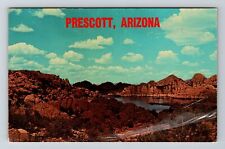 Prescott AZ-Arizona, Watson Lake, Scenic View, Vintage Postcard picture