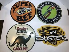 Road Runner,Sinclair Dino, Super bee,Duster Embossed/Distressed 12