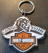 GRAND LYON HD ~ FRANCE ~ Harley Davidson Dealership Bar & Sheild Keychain picture