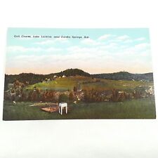 Eureka Springs Arkansas -Lucerne Lake Golf Course- Bird's Eye Postcard 1908-13 picture