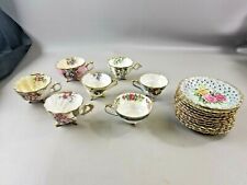 18 Piece Vintage Porcelain China Cup and Saucer Set picture