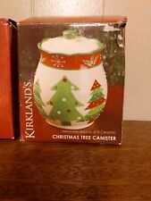 New Old Stock Kirkland's 6-in High Ceramic Christmas Tree Canister picture