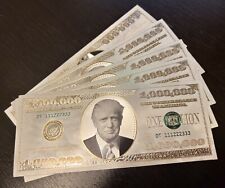 10 pcs Donald Trump silver gold metallic Foil money dollar picture