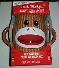 Galerie Brown Sock Monkey Holiday Cocoa Mix And Mug Gift Set CIB picture