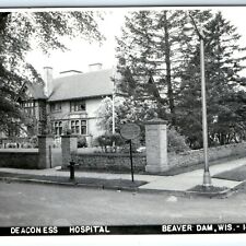c1930s Beaver Dam, Wis RPPC Lutheran Deaconess Hospital Real Photo Postcard A22 picture