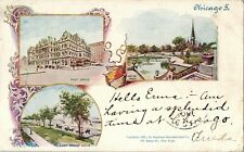 1897 Chicago Illinois Lake Shore Drive Union Park Post Office Souvenir Postcard picture
