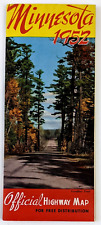 1952 Minnesota Official Highway Travel Map Vintage Brochure Things to Do Tourist picture
