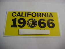 1966 california license plate registration yom sticker  WITH TRACKING picture