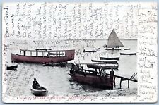 Postcard MN Glenwood Minnesota Boating On Lake Minnewaska UDB MN06 picture