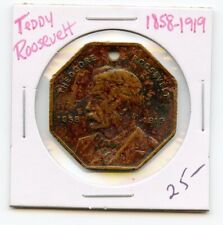 Theodore Roosevelt 26th President 1858-1919 Octagonal Coin picture