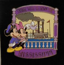 Disney Pin Disney Auctions Mickey & Minnie Mouse Mississippi Pin LE500 picture