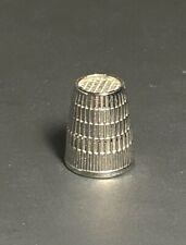Vintage Art Deco  Thimble Silver Tone  - Marked 6 picture