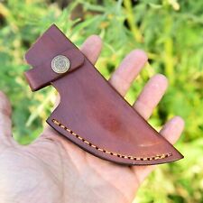 GENUINE LEATHER ENGRAVED HANDMADE SHEATH FIXED BLADE KNIFE / HOLSTER X332 picture