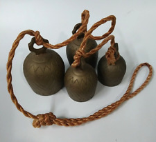 Wonderful Brass Bells of Sarna India  Set of 4 vintage bells picture