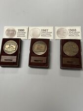 Pre Owned Lot Of 3 , 1986-1988 John Deere Calendar Medallions picture