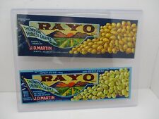 2 Vintage 1920's - RAYO GRAPE Crate LABELS J. D. Martin picture