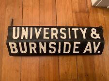 NY NYC THIRD AVE RAILWAY ROLL SIGN SECTION UNIVERSITY BURNSIDE AVENUE BRONX picture