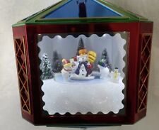 Vintage QVC Mr. Christmas 2009 Musical Magic Snowman Scene Ornament New In Box picture