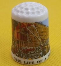 The Life Of A Fireman Thimble Depicts Firefighters Circa The 1800s picture