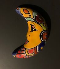 Authentic Talavera Ceramic Moon Indoor/Outdoor Wall Art - Small picture