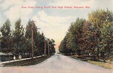 State Street South from High School Waupaca Wisconsin WI 1908 Postcard picture