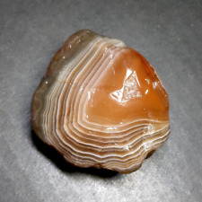 Lake Superior Agate 0.70 oz 'STELLAR BANDED CHALCEDONY' Rough Top Shelf Gemstone picture