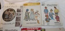 8 Vtg 1970's/90s Sewing Pattern Lot Child Toddler Girl Sz 5/6 McCall Simplicity picture