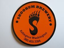 BEER Decal STICKER ~ SKOOKUM Brewing Company ~ Arlington, WASHINGTON Breweriana picture