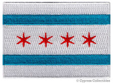 CHICAGO FLAG PATCH EMBLEM embroidered iron-on ILLINOIS COOK COUNTY SECOND CITY picture