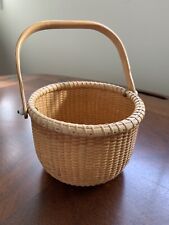 Authentic Nantucket Swing Basket - Signed Piece Dated 1980 picture