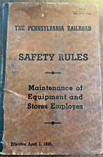 Book Pennsylvania Railroad Safety Rules April 1 1945 Vintage Booklet Equipment picture