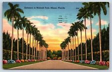 Postcard FL Miami Beautiful View Entrance Hialeah Racetrack Charm Sunny c1956 H2 picture